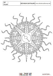 Mandala boyama sayfaları